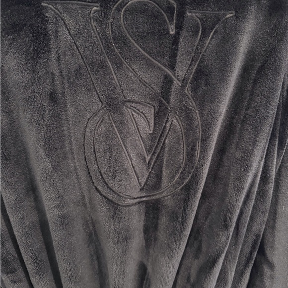 Victoria’s Secret - Black Full Length Cozy Robe L/XL - Picture 3 of 4